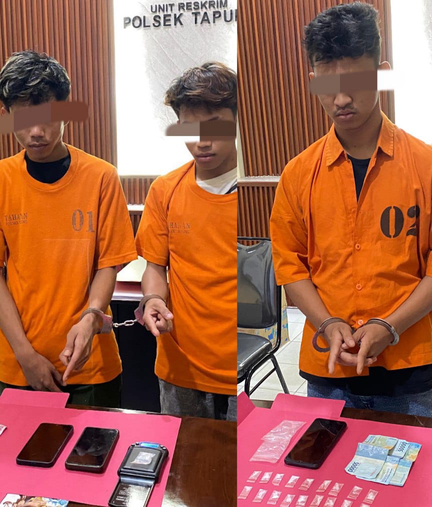 Polisi Tangkap Tiga Pelaku Narkoba di Kecamatan Tapung, 1,5 Gram Sabu Diamankan