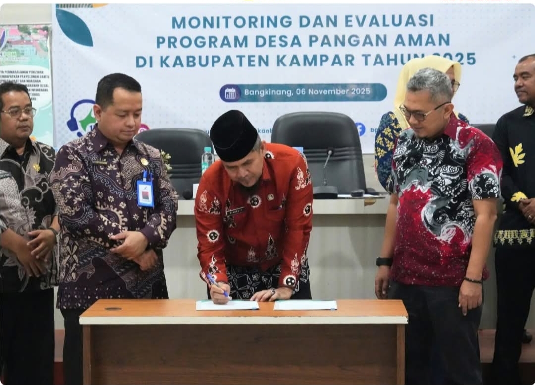 Jaga Mutu Pangan, Pemkab Kampar dan BPOM Evaluasi Program Desa Pangan Aman 2025