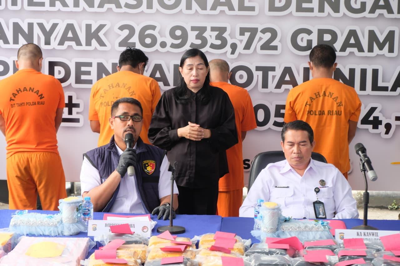 Polda Riau Sita Rp3 Miliar dan Aset Bandar Narkoba dalam Kasus TPPU Jaringan Sabu Internasional