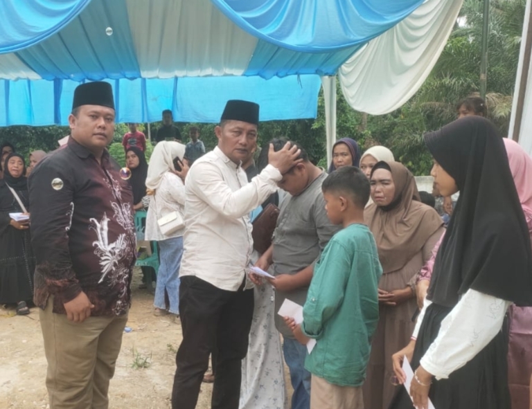 Sambut Ramadan, Desa Pulau Permai Kampar Santuni Puluhan Anak Yatim